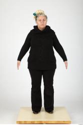 Whole Body Woman Casual Overweight Studio photo references